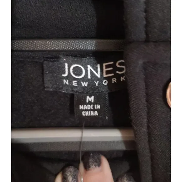 NWT Jones New York Women's Serenity Knit Mock Neck Tunic Top Size M Black Fall - Picture 7 of 9